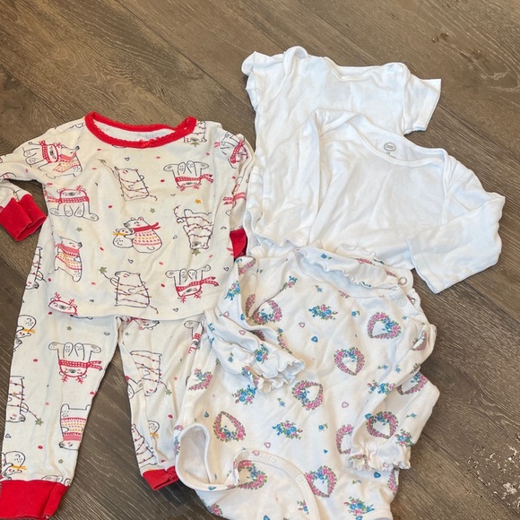 Various Other - Kids Pajamas Set with Red and White Patterns